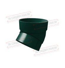 Колено трубы 45 град. ПВХ зелёный RAL 6005