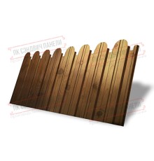 Профнастил фигурный С10 - 0,45 Окрас - А, Print Elite Nutwood.