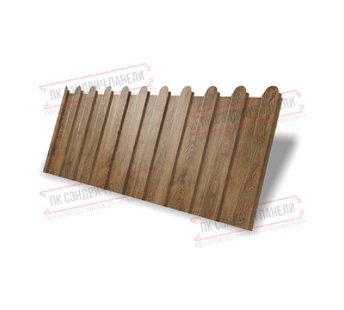 Профнастил фигурный C8 - 0,45 Print Elite Antique Wood.