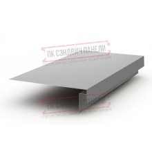 Планка карнизного свеса сложная 250х50х2000 ПЭ-9006-0.45