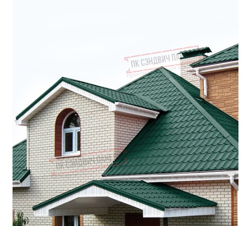 Планка примыкания нижняя 250х122х2000 Norman ПЭ-6005-0.5