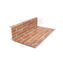 Планка примыкания нижняя 250х122х2000 ECOSTEEL-Кирпич-0.5
