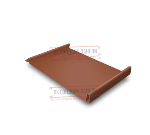 Кликфальц 0,45 Drap RAL8004 терракота с пленкой на замках