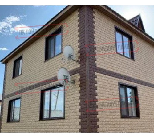 Угловой элемент для термопанели White Hills Лондон Брик Т300-65, толщина 60 мм