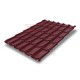 Металлочерепица классик плюс RAL3005 Velur20-0.5