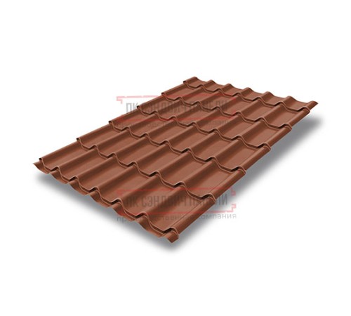 Металлочерепица Классик RAL8004 Satin-0,5
