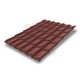 Металлочерепица классик плюс RAL3009 Velur20-0.5