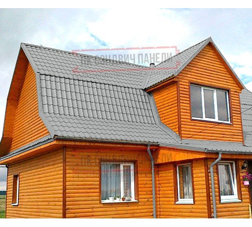 Металлочерепица классик плюс RAL9006 Satin-0.5
