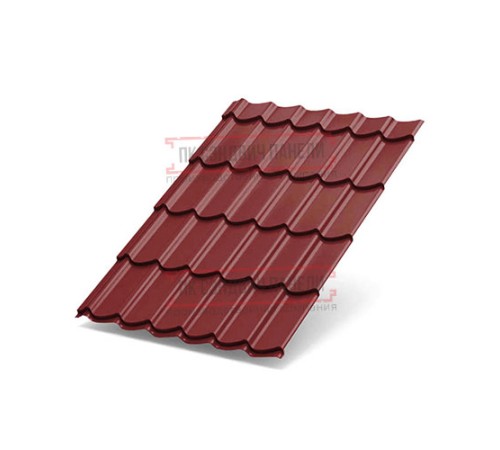 Металлочерепица Макси RAL3011 Полиэстер-0.45