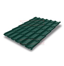 Металлочерепица Модерн RAL6005 Полиэстер-0,45