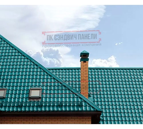 Металлочерепица Ламонтерра RAL5021 Полиэстер-0.5
