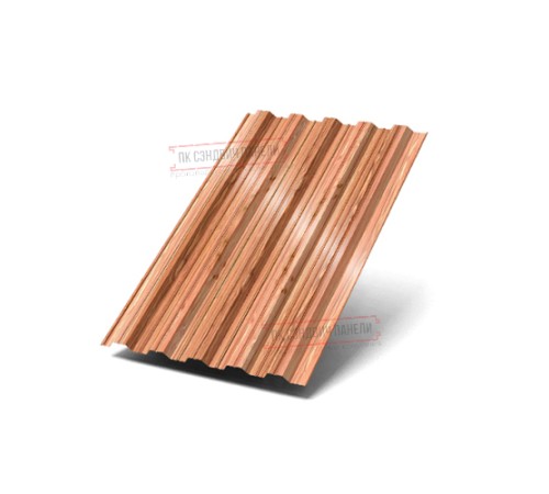 Профнастил НС35-1000 ECOSTEEL_T-Кедр-0.5