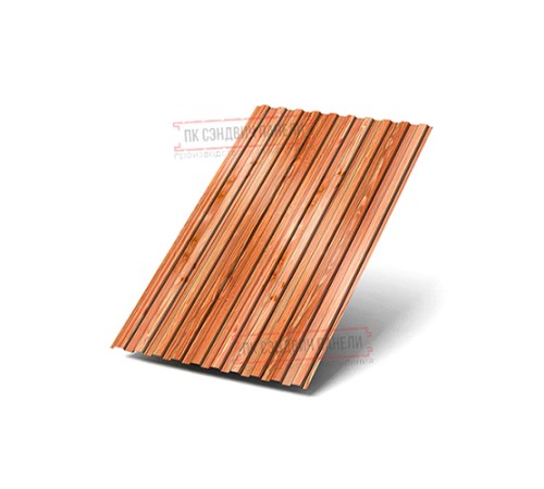 Профилированный лист С8х1150 ECOSTEEL_T-Кедр-0.5