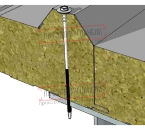 Саморез для сэндвич-панелей 14X105 диаметр 6,3