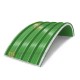 Сэндвич-панели арочные с пенополистиролом, ширина 1000 мм, толщина 50 мм, 0.5/0.5, RAL6018