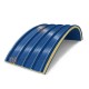 Сэндвич-панели арочные с пенополиуретаном, ширина 1200 мм, толщина 100 мм, 0.5/0.5, RAL5005