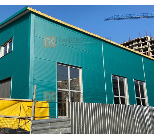 Сэндвич панели без замков с пенополистиролом, ширина 1000 мм, толщина 250 мм, 0.5/0.5, RAL5021