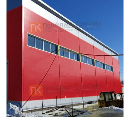 Сэндвич панели гладкие с пенополистиролом, ширина 1200 мм, толщина 30 мм, 0.5/0.5, RAL3020