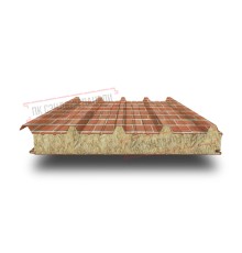 Сэндвич панели кровельные с минеральной ватой, ширина 1000 мм, толщина 200 мм, 0.5/0.5, кирпичная кладка