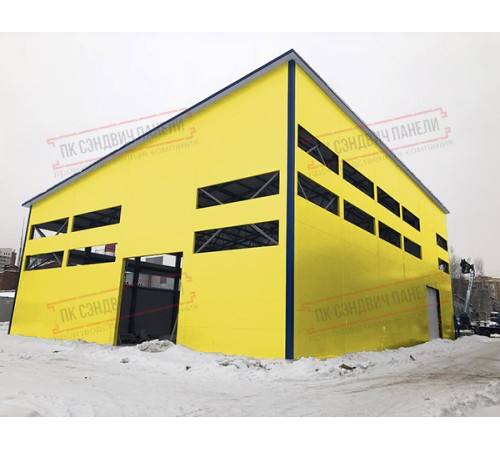 Сэндвич панели стеновые с минеральной ватой, ширина 1000 мм, толщина 300 мм, 0.5/0.5, RAL1018