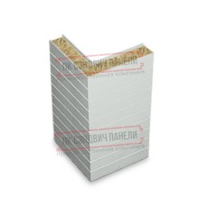 Горизонтальная угловая сэндвич-панель из минеральной ваты, ширина 1200мм, толщина 30мм, 0.5/0.5, RAL7047