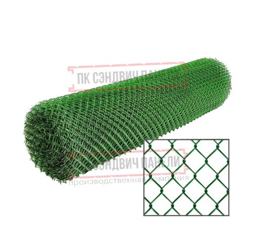 Сетка рабица ППК RAL, 1,5x15 м, ячейка 55x55x2,5.
