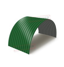 Профнастил МП10ПГ-0.5, Ширина-1100, Полиэстер RAL6002