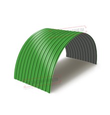 Профнастил МП10ПГ-0.5, Ширина-1100, Полиэстер RAL6018