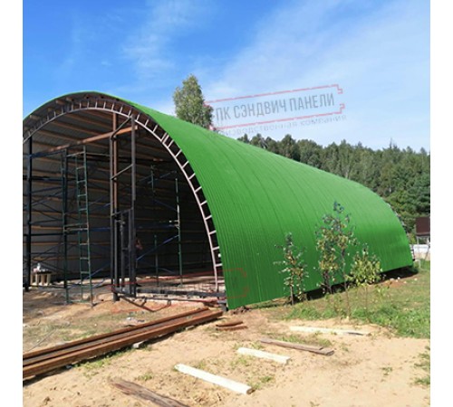 Профнастил МП10ПГ-0.5, Ширина-1100, Полиэстер RAL6018