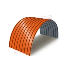 Профнастил МП20ПГ-0.5, Ширина-1100, Полиэстер RAL2004